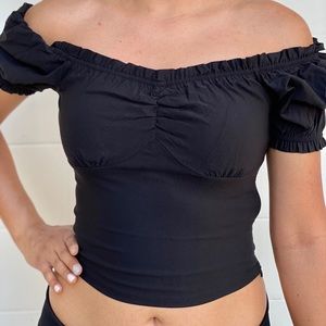 Off the Shoulder Ruched Top